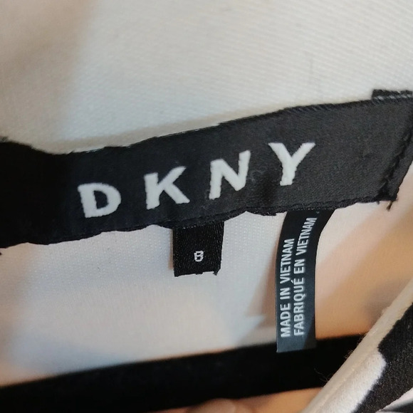 DKNY Black and White Sheath Midi Dress - Picture 2 of 4